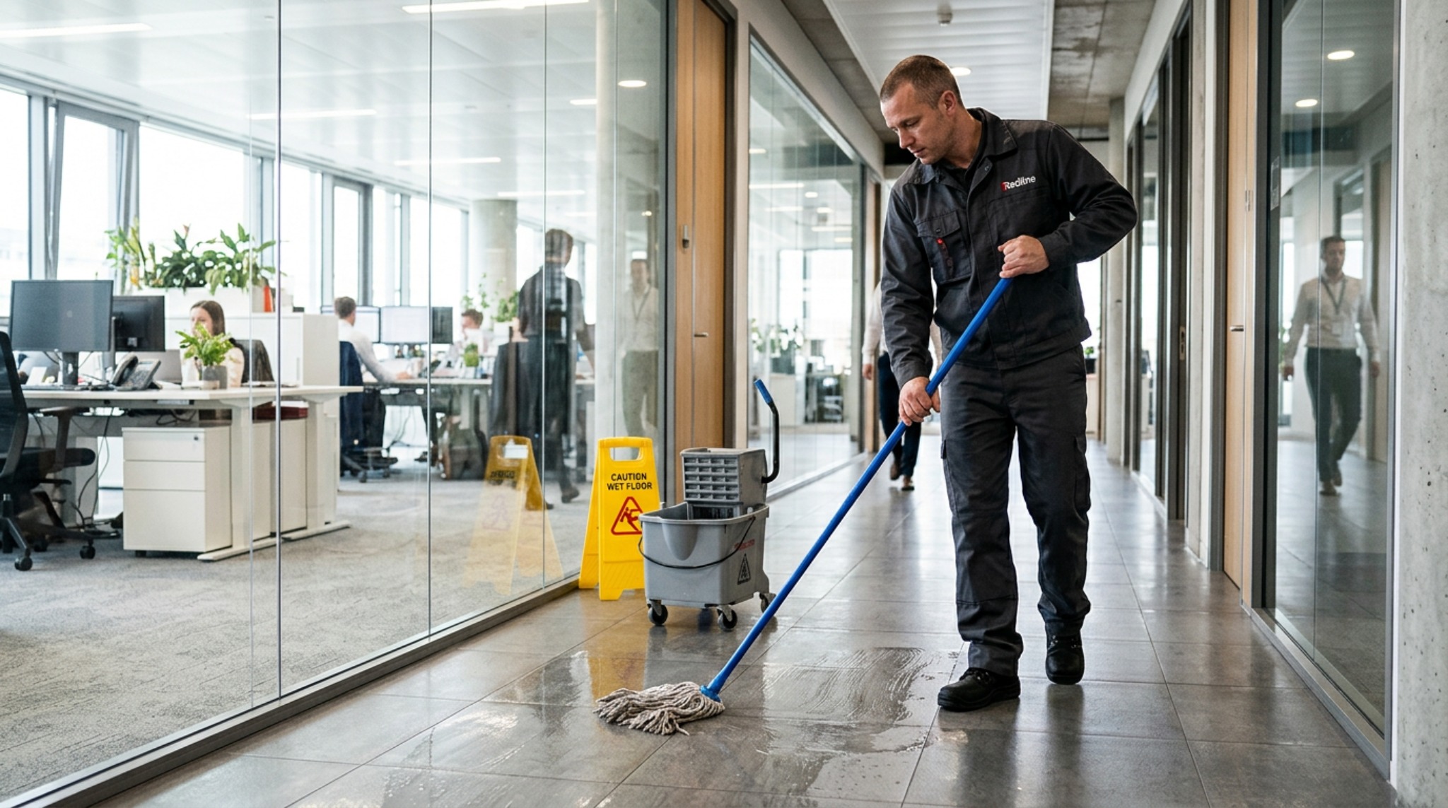 Boş ev temizliği sonrası parlak camlar
